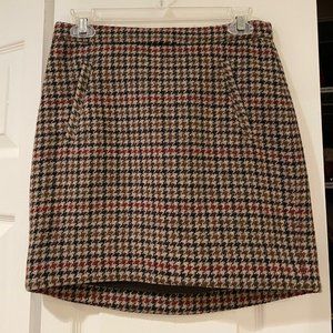 J.Crew Wool Houndstooth Skirt